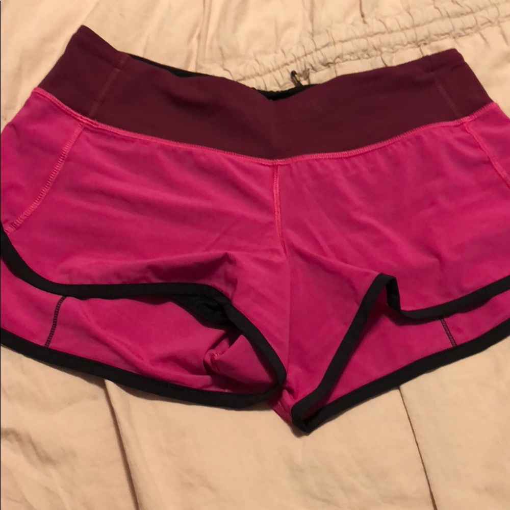 Pink lululemon shorts! Size 4!